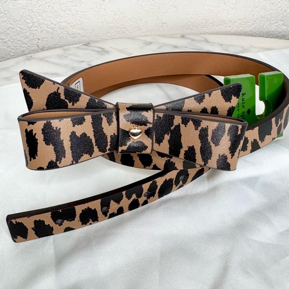 Kate Spade Y2K high waisted bow belt in genuine leather, date night party,gift, main image 4